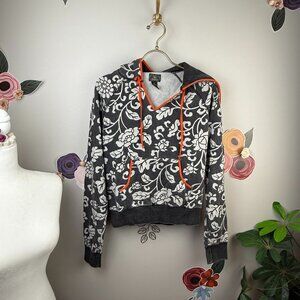 Lucky Brand Vintage Floral Hooded Sweatshirt - Size - Small